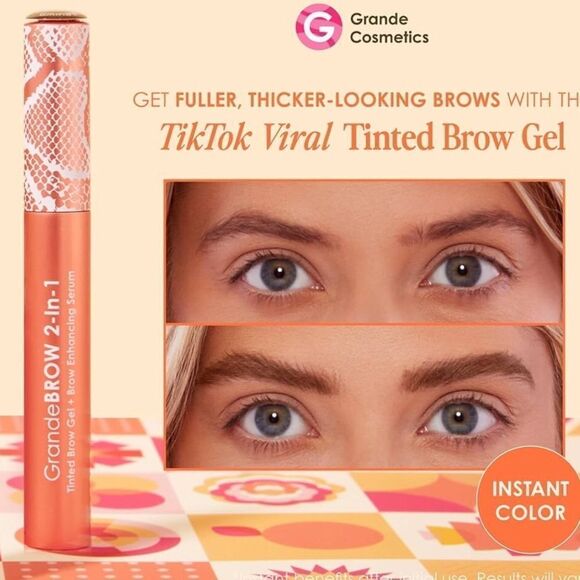🌷 Grande Brow Tinted Brow Serum 2 in 1 New Medium Full Size - Picture 3 of 13